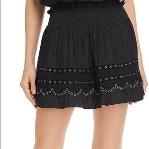 Ramy Brook Darin Smocked Grommet Skirt